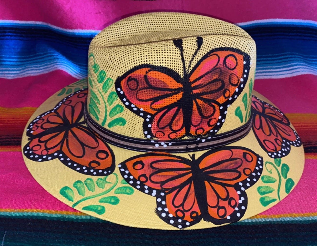 Hand painted “Maripily” hat