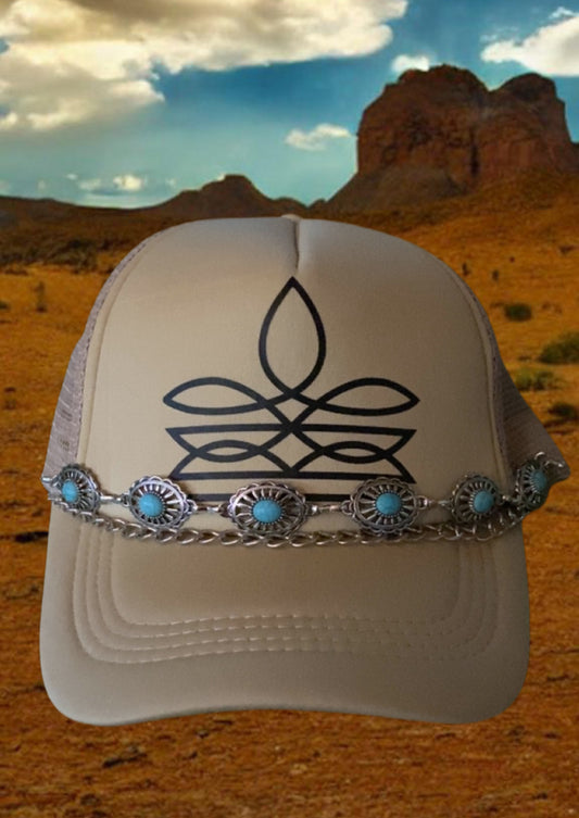 Boot stitch with hat chains