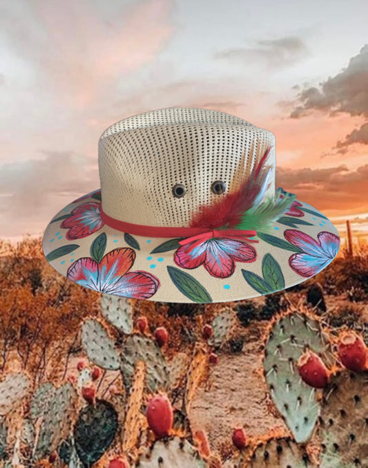 Toddler hand painted hat age 2-4