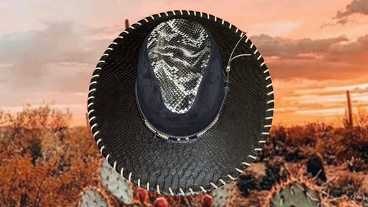 Snake Suede Stitched Hat🐍