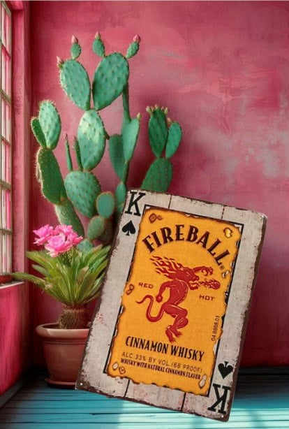 "FIREBALL" Poker card