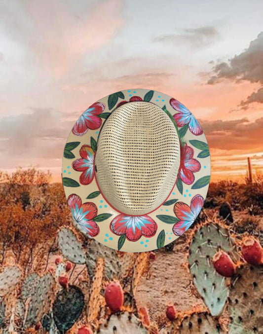 Toddler hand painted hat age 2-4